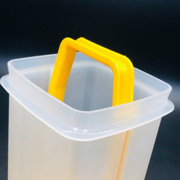 Vintage 70s Tupperware Harvest Yellow PICK-A-DELI Pickle Castor Jar Container - Picture 4 of 10